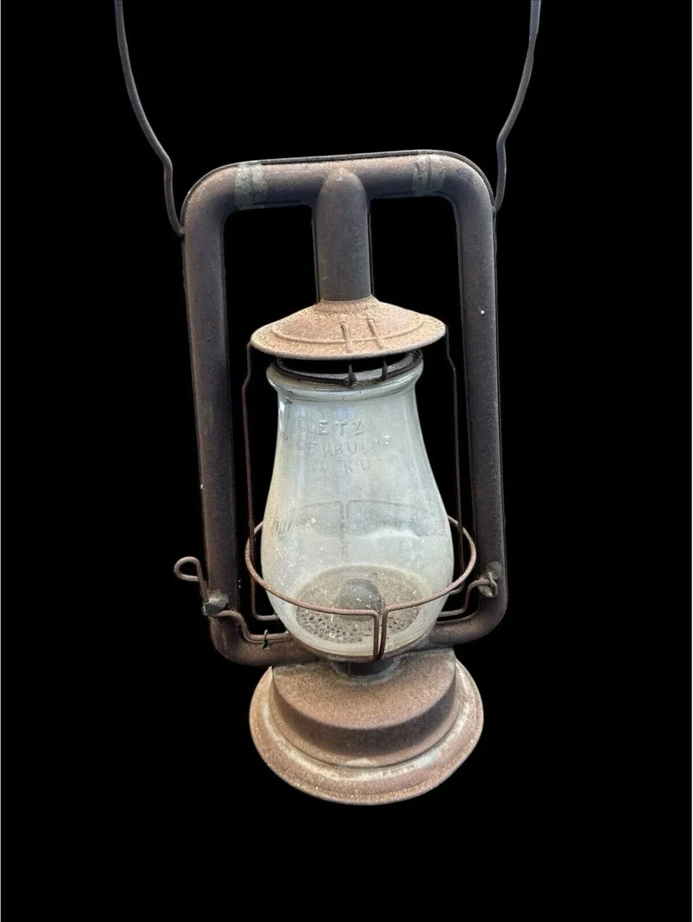 Early Dietz No 0 Tubular Lantern Marked No 0 Globe Patent 1879 Blowhole Round
